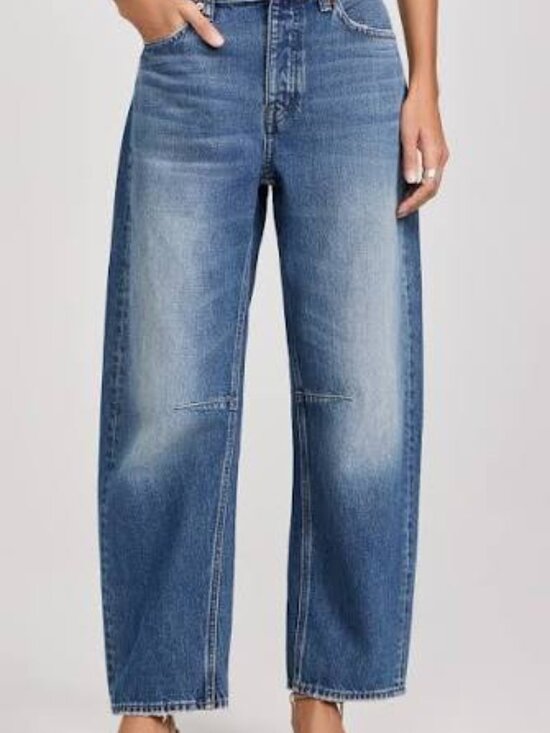 Madewell Denim - Madewell The Darted Barrel Leg Button Fly Blue Jeans Women's 31 (36) Casual Pant